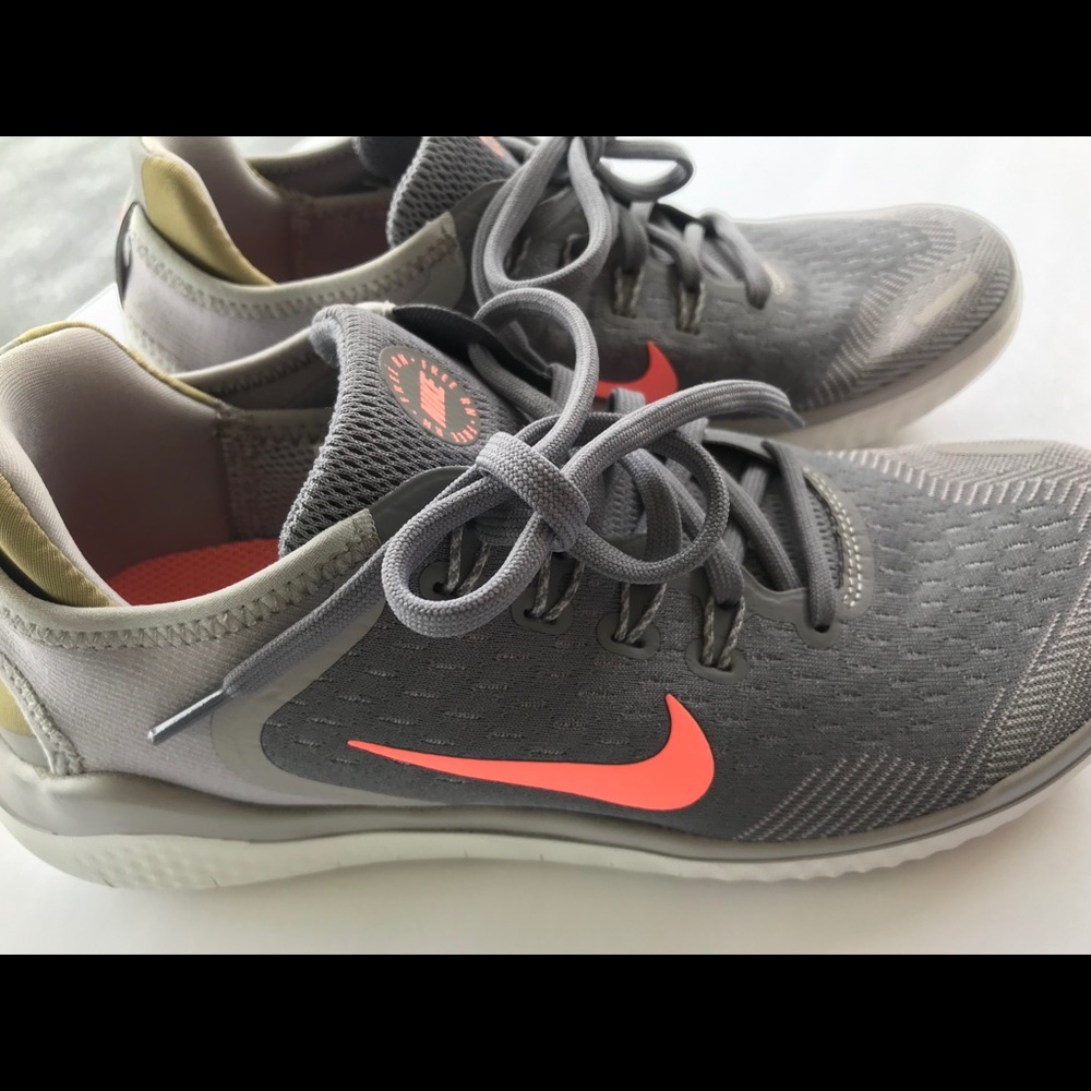 Nike Free Run  Gray Peachy Pink Size 8